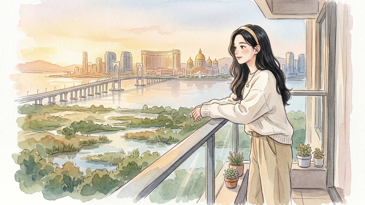 Alice 在横琴阳台